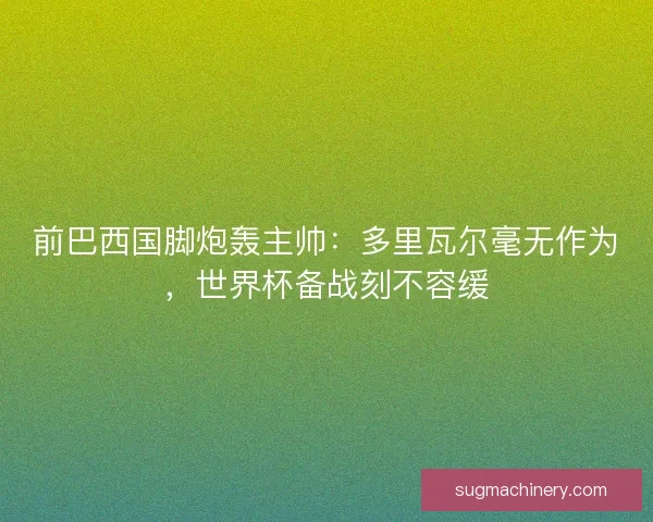 前巴西国脚炮轰主帅：多里瓦尔毫无作为，世界杯备战刻不容缓